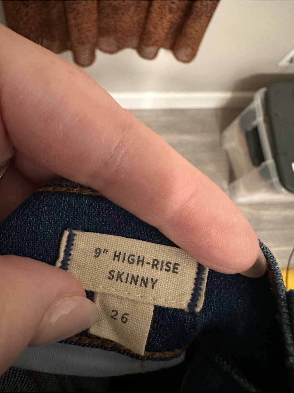 Madewell 9” High-Rise Skinny Jeans Size 26 Medium Wash Stretch Denim 27” Inseam - Picture 3 of 5